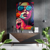 Lollipop Brushed Aluminum Dibond Wall Art.